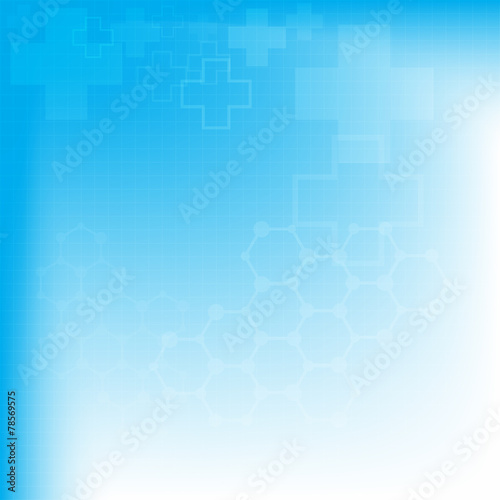 Abstract molecules medical background, vector