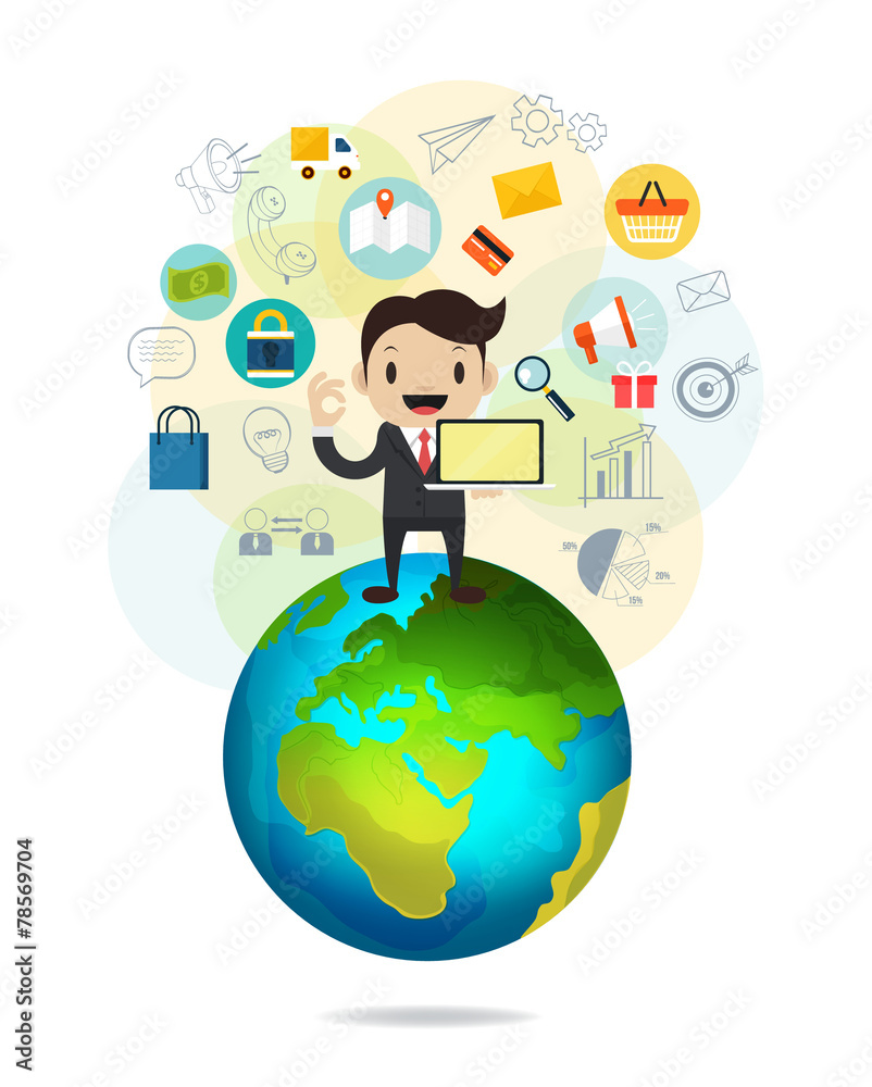 Vector communication flat illustration