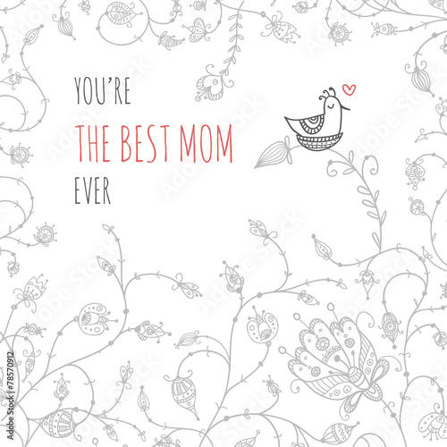 Greeting card for mom with love