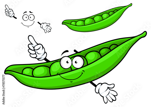 Cartoon green pea