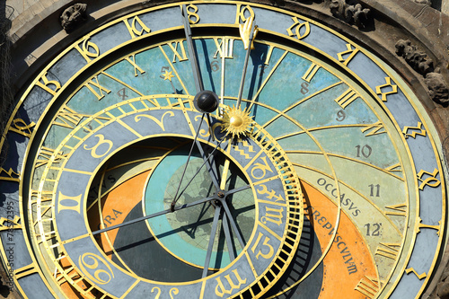 DetDetail of historical medieval astronomical Clock in Prague © Kajano