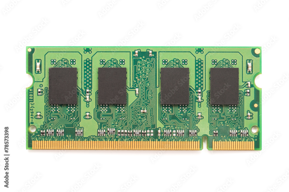 RAM Computer Memory Chip Module Isolated On White Stock Photo | Adobe Stock