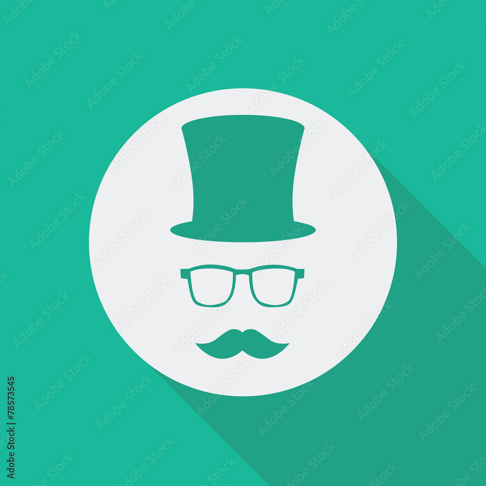 Saint Patrick's day simple background with basic icon of patrick