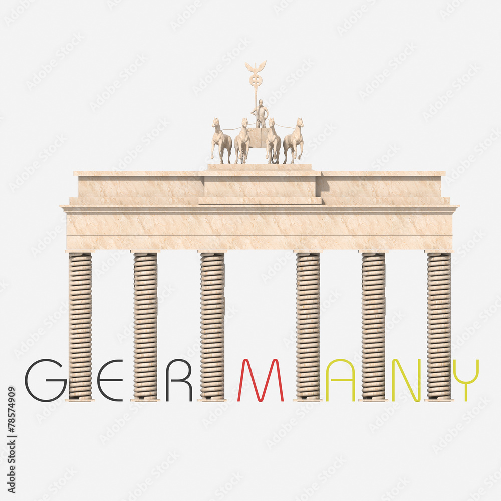 Fototapeta premium Porta di Brandeburgo 3D Germania