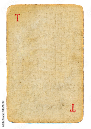 old used empty playing card paper background