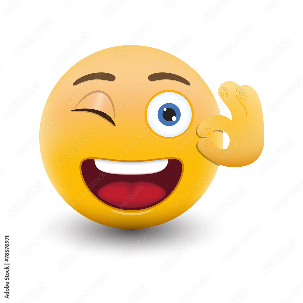 Fototapeta premium Yellow emoticon cartoon character eps 10 vector