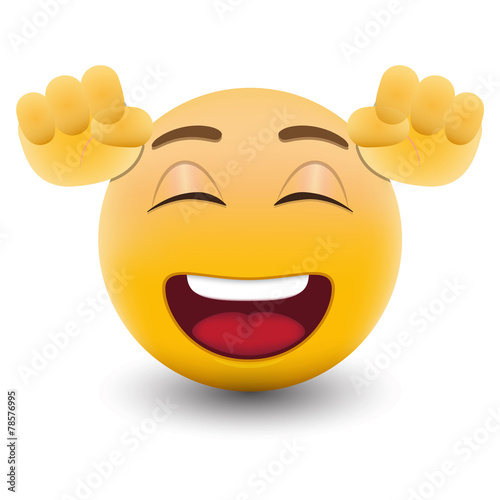 Yellow emoticon cartoon character eps 10 vector