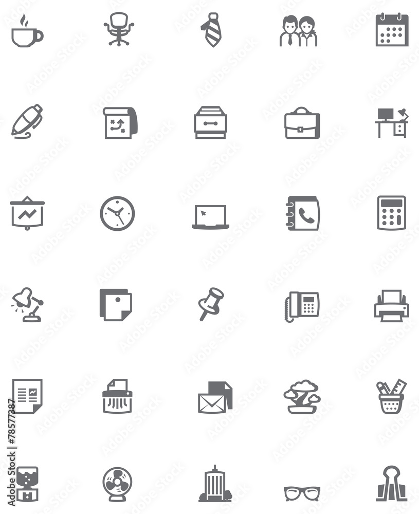 Vector office icon set Vector office icon set