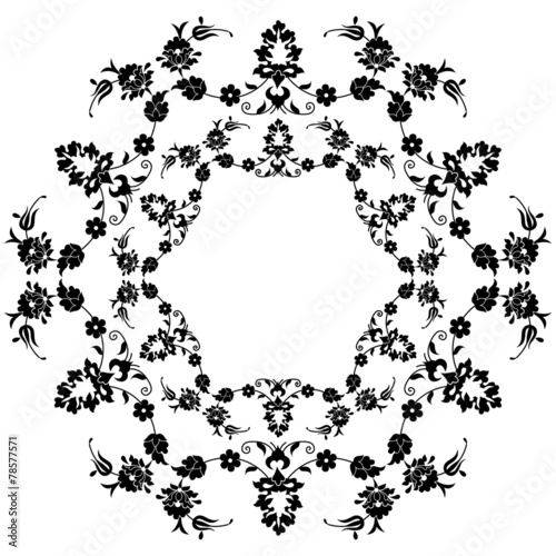 black flowers in the Ottoman art three