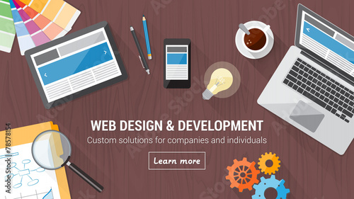 Web design concept desk