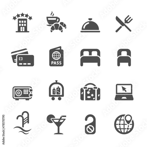 hotel service icon set, vector eps10