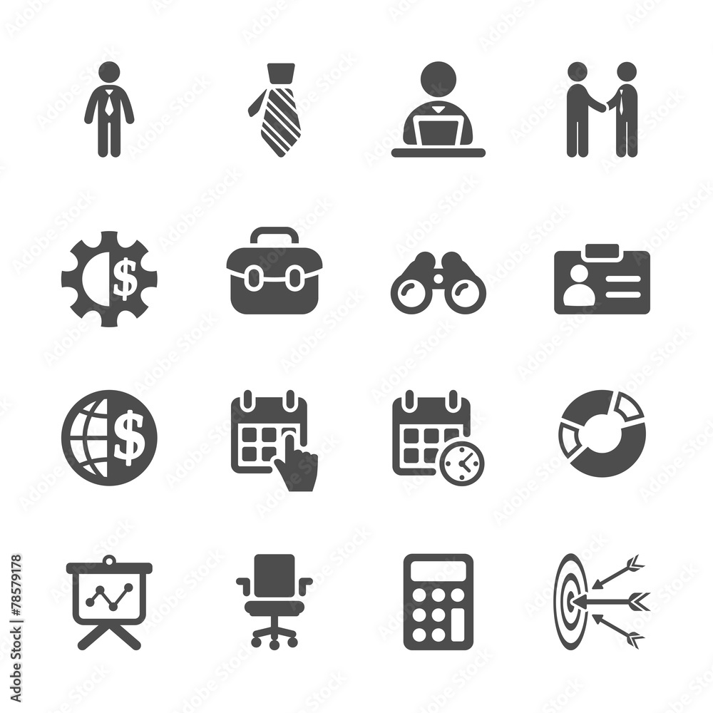 business icon set, vector eps10 business icon set, vector eps10