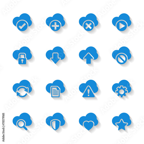 cloud computing icon set, vector eps10