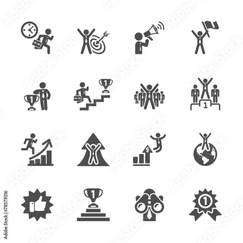 business success icon set, vector eps10