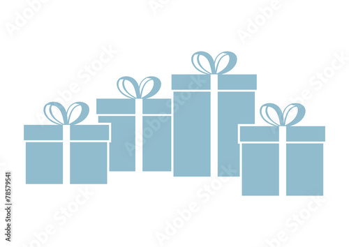 Gift vector icon on white background