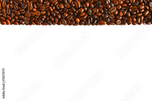 vorlage: kaffebohnen streifen oben, präsentation und druck