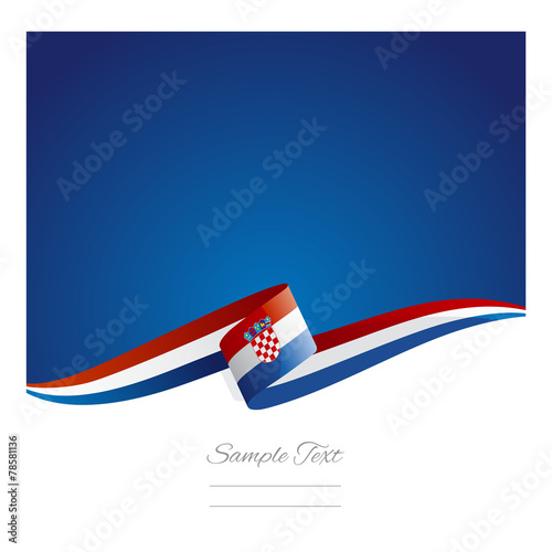 New abstract Croatia flag ribbon