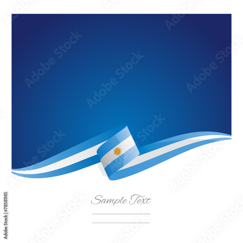New abstract Argentinean flag ribbon