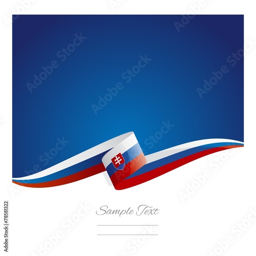 New abstract Slovakia flag ribbon