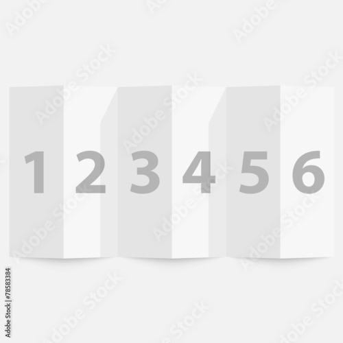 Folded paper on a white background