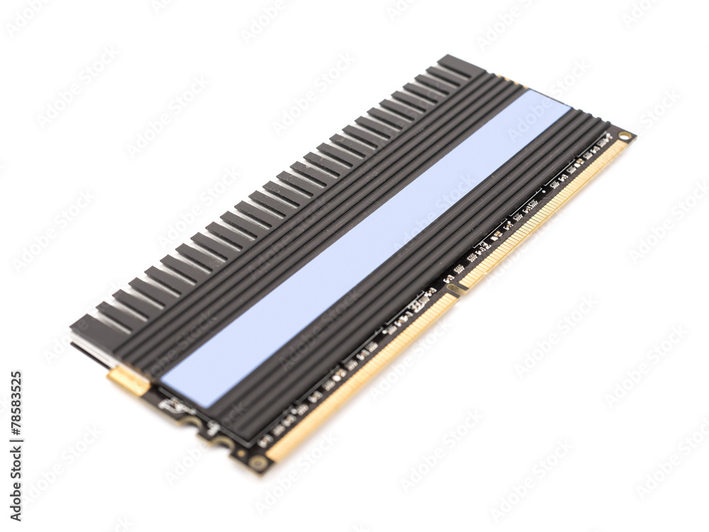 RAM Computer Memory Chip Module With Heatsink Isolated
