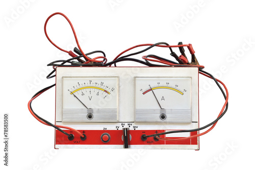 voltmeter isolated on a white background photo