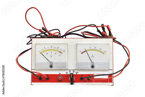 voltmeter isolated on a white background