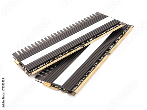 RAM Computer Memory Chip Modules With Heatsink Isolated