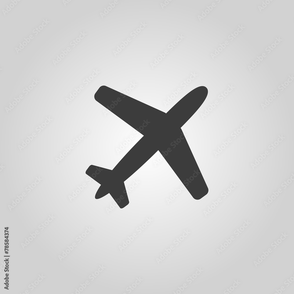 Obraz premium The plane icon. Travel symbol. Flat