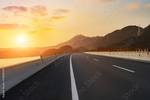 Newly built highway