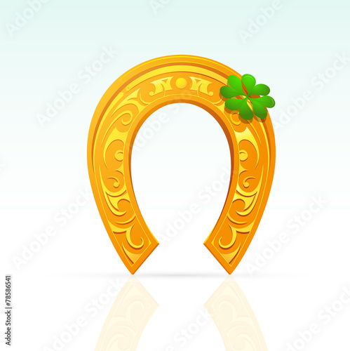 Lucky horseshoe as symbol for St Patricks Day
