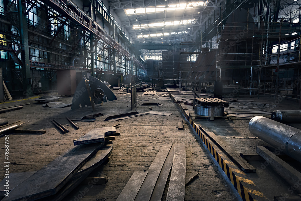 Iron workshop in shipyard.