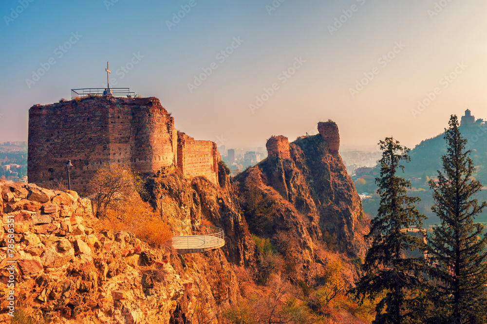 Narikala fortress in Tbilisi, Georgia country