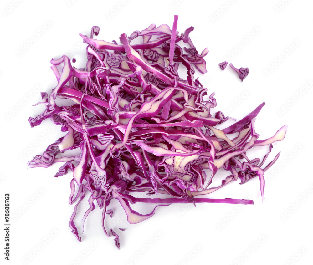 sliced purple cabbage