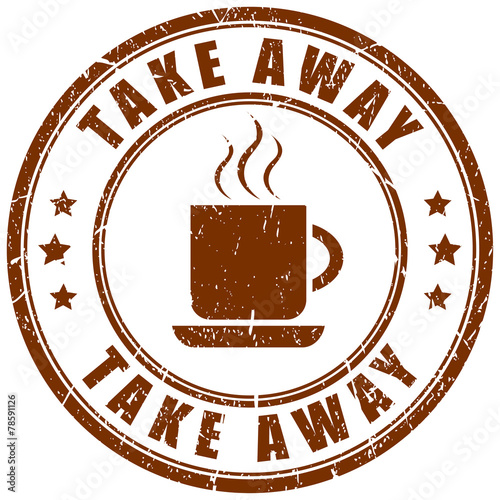 Take away coffee stamp