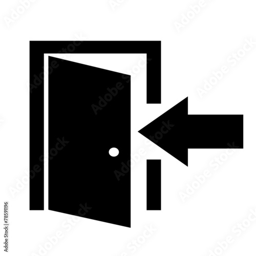 Enter door sign