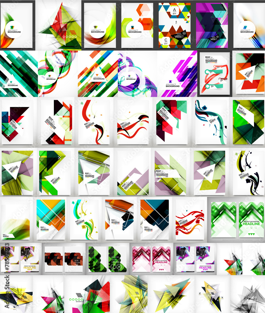 Mega collection of geometric shape abstract backgrounds