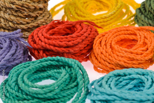 colorful rope  made from mulberry paper