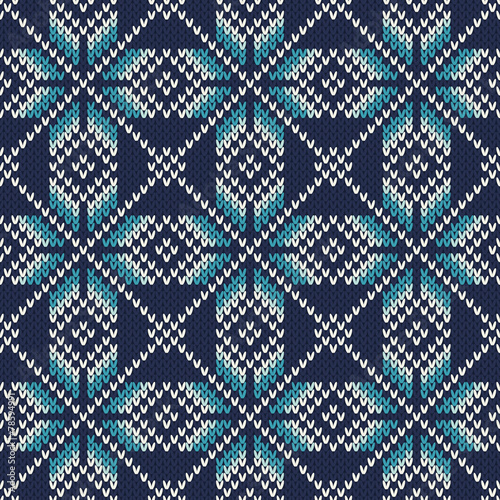 Vintage Sweater Design. Seamless Knitted Pattern