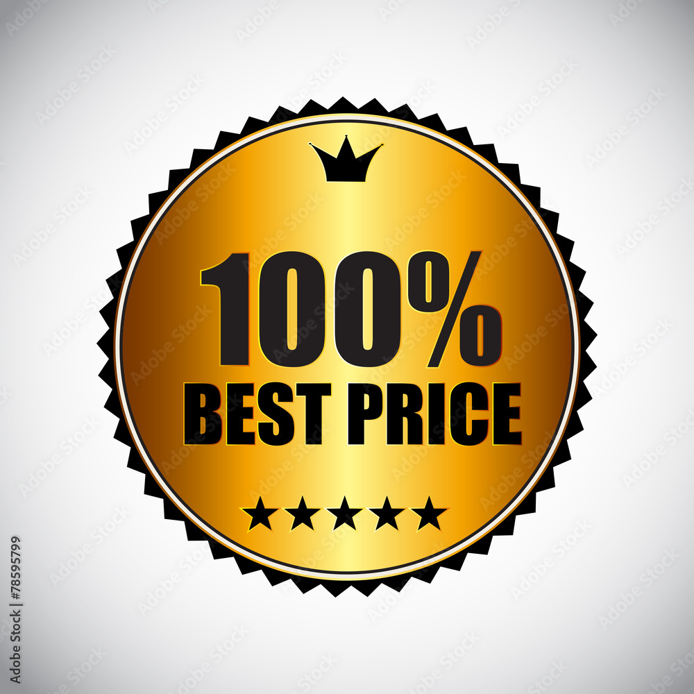 Best Price Golden Label Vector Illustration Best Price Golden Label Vector Illustration