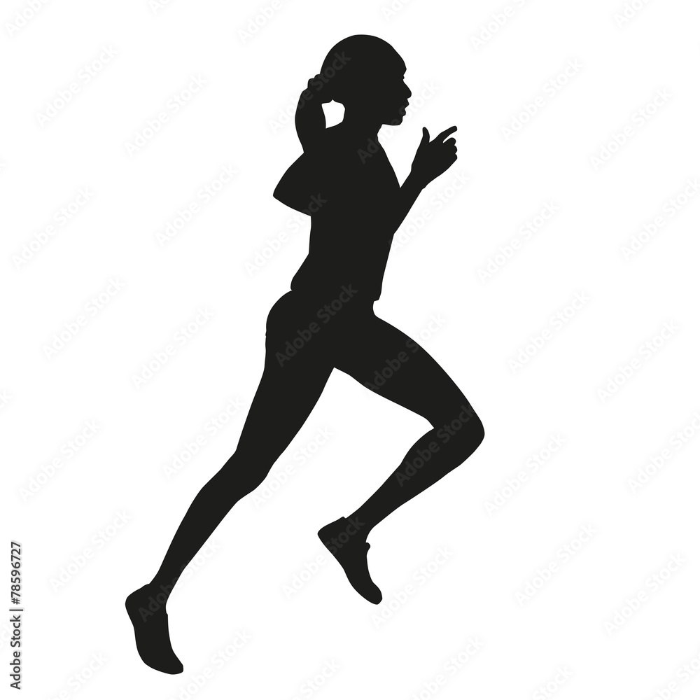 Running woman silhouette