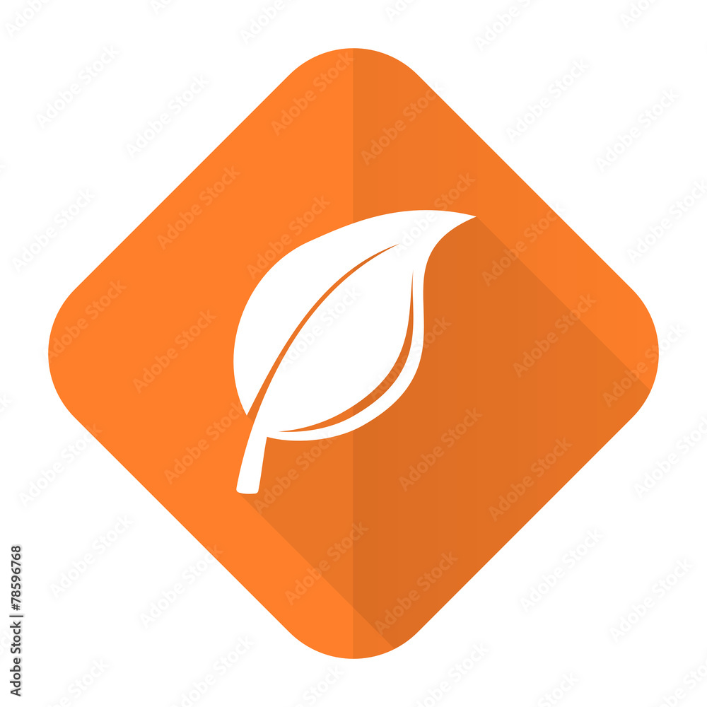 nature orange flat icon leaf sign nature orange flat icon leaf sign