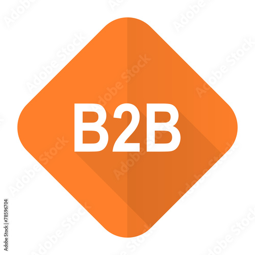 b2b orange flat icon