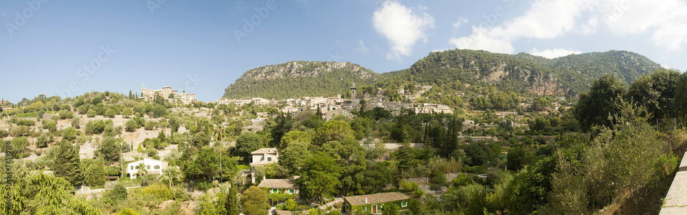 Panorama of Valldemossa, Mallorca, Spain