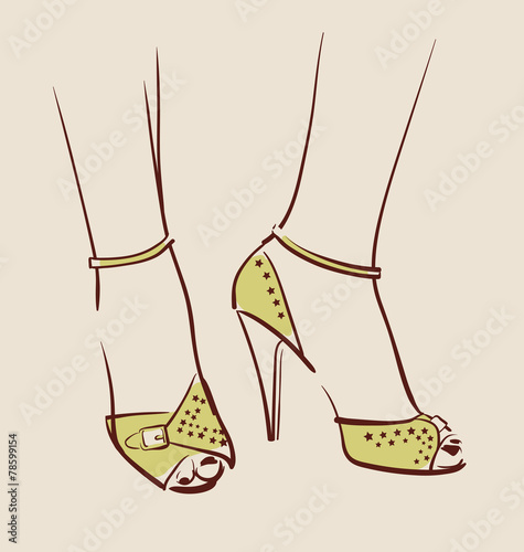 Woman wearing beautiful shoes