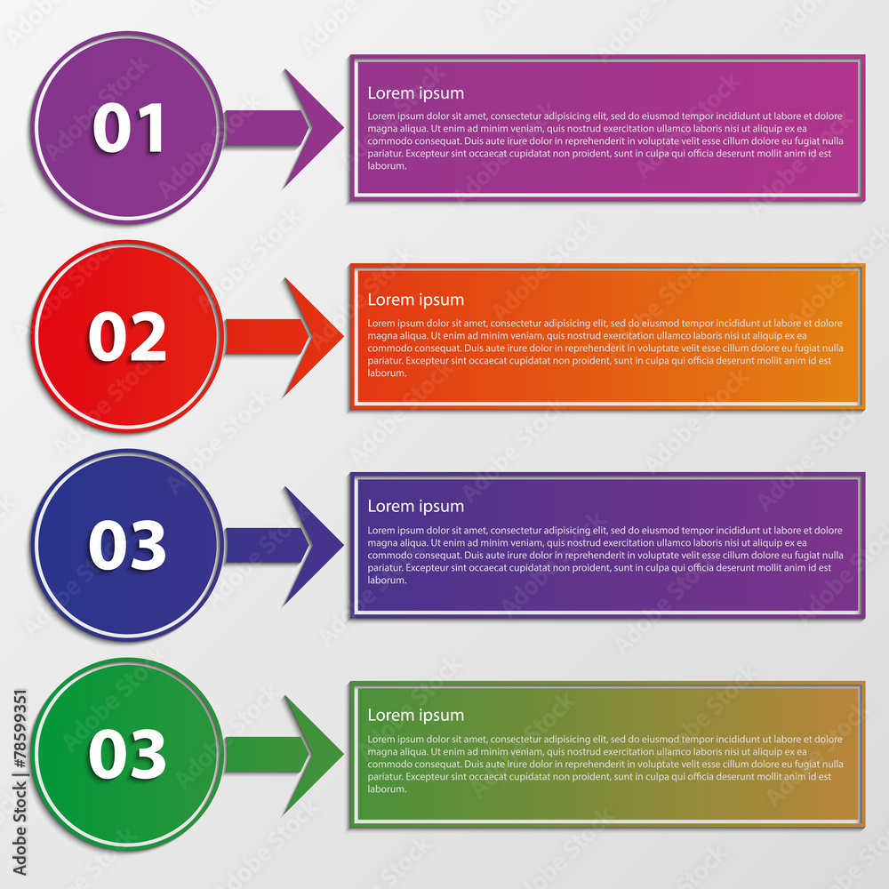 Vector illustration infographic rectangles circles Vector illustration infographic rectangles circles