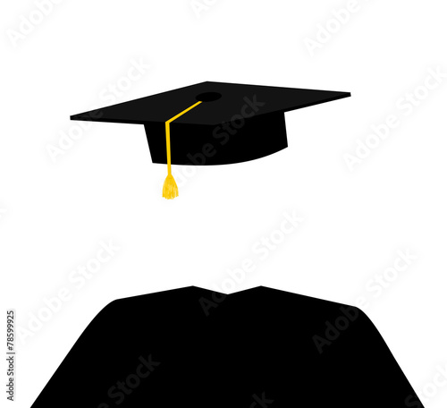 graduate wearing cap and gown