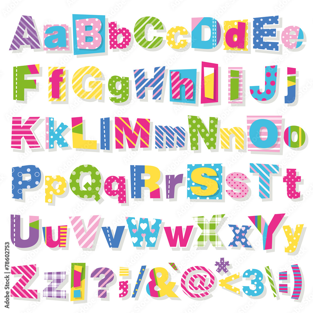 colorful letters collection Stock Vector | Adobe Stock