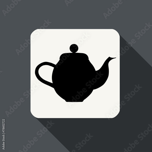 Kettle icon with long shadow