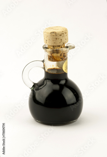 Traditional italian balsamic vinegar isolated on white backgroun